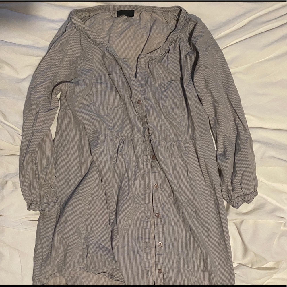 Hippy Boho Button Up Shirt Dress